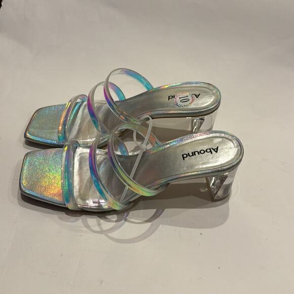 Abound NWT Strappy Clear Heel Sandal, no box. - Picture 2 of 7